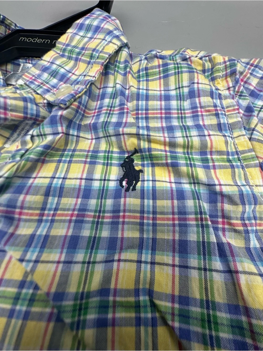 Ralph Lauren infant boys' short-sleeve plaid button-down shirt